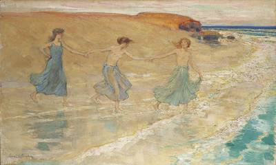 Drei Mädchen am Strand