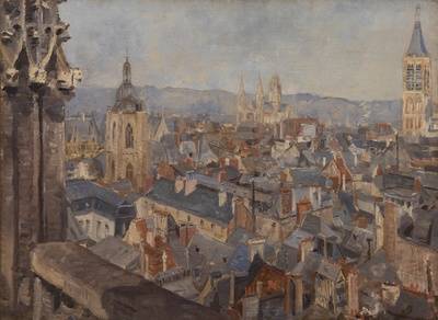 Blick über die Dächer von Rouen